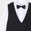 Ensemble 3 pi&egrave;ces chemise veste noeud noir gar&ccedil;on
