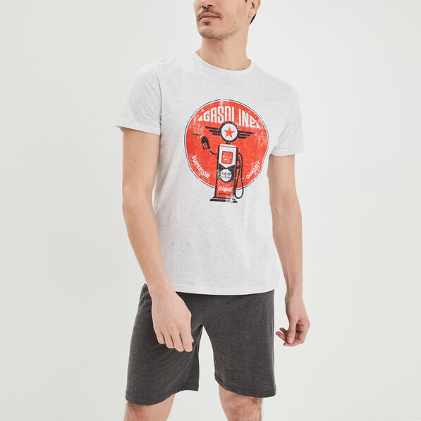 Ensemble pyjama short 2 pièces sable homme