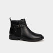 Bottines avec boucles et talons 2 cm noir femme