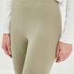 Legging long taille haute vert kaki femme