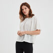 T-shirt manches courtes volantées Creeks blanc femme