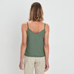 Caraco bretelles fines vert femme