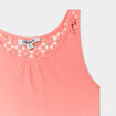 D&eacute;bardeur c&ocirc;tel&eacute; dos macram&eacute; rose framboise fille