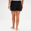 Bas de pyjama short détails dentelle noir femme