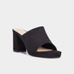 Mules à talons noir femme