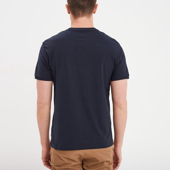 t shirt manches courtes coton creeks bleu fonce homme T-shirt manches courtes coton Creeks bleu foncé homme