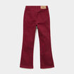 Pantalon bootcut twill 4 poches bordeaux fille
