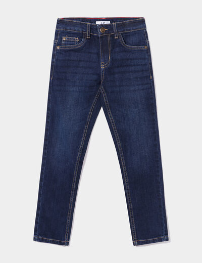 Jeans slim effet stretch denim brut garçon