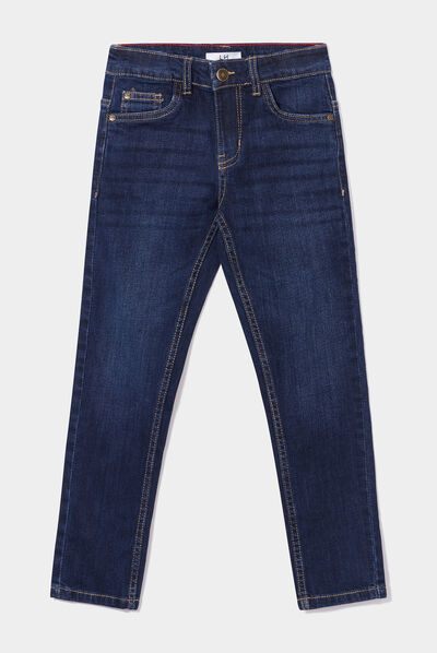 Jeans slim effet stretch denim brut garçon