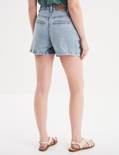 Jupe-short en jean Creeks denim bleach femme