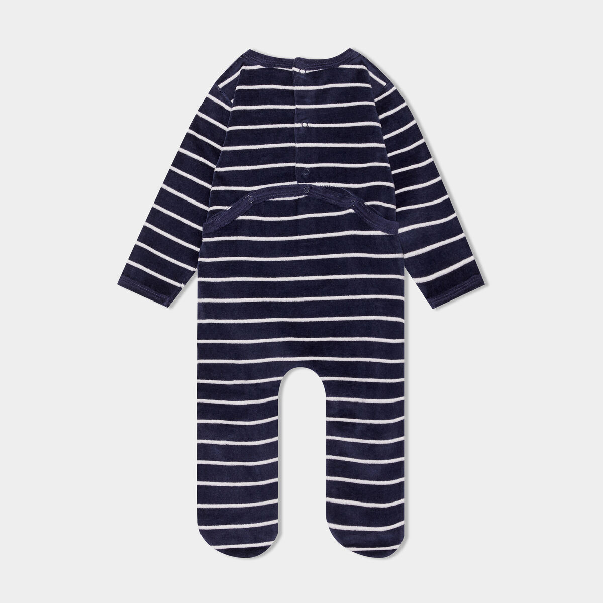 Pyjama dors-bien effet polaire bleu marine bébé garçon