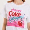 T-shirt manches courtes coton Coca Cola blanc femme
