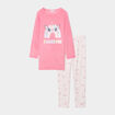 Ensemble pyjama 2 pièces velours rose fille