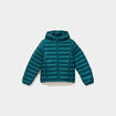 Doudoune l&eacute;g&egrave;re &agrave; capuche imperm&eacute;able vert fonc&eacute; fille
