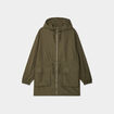 Coupe-vent &agrave; capuche imperm&eacute;able vert kaki femme