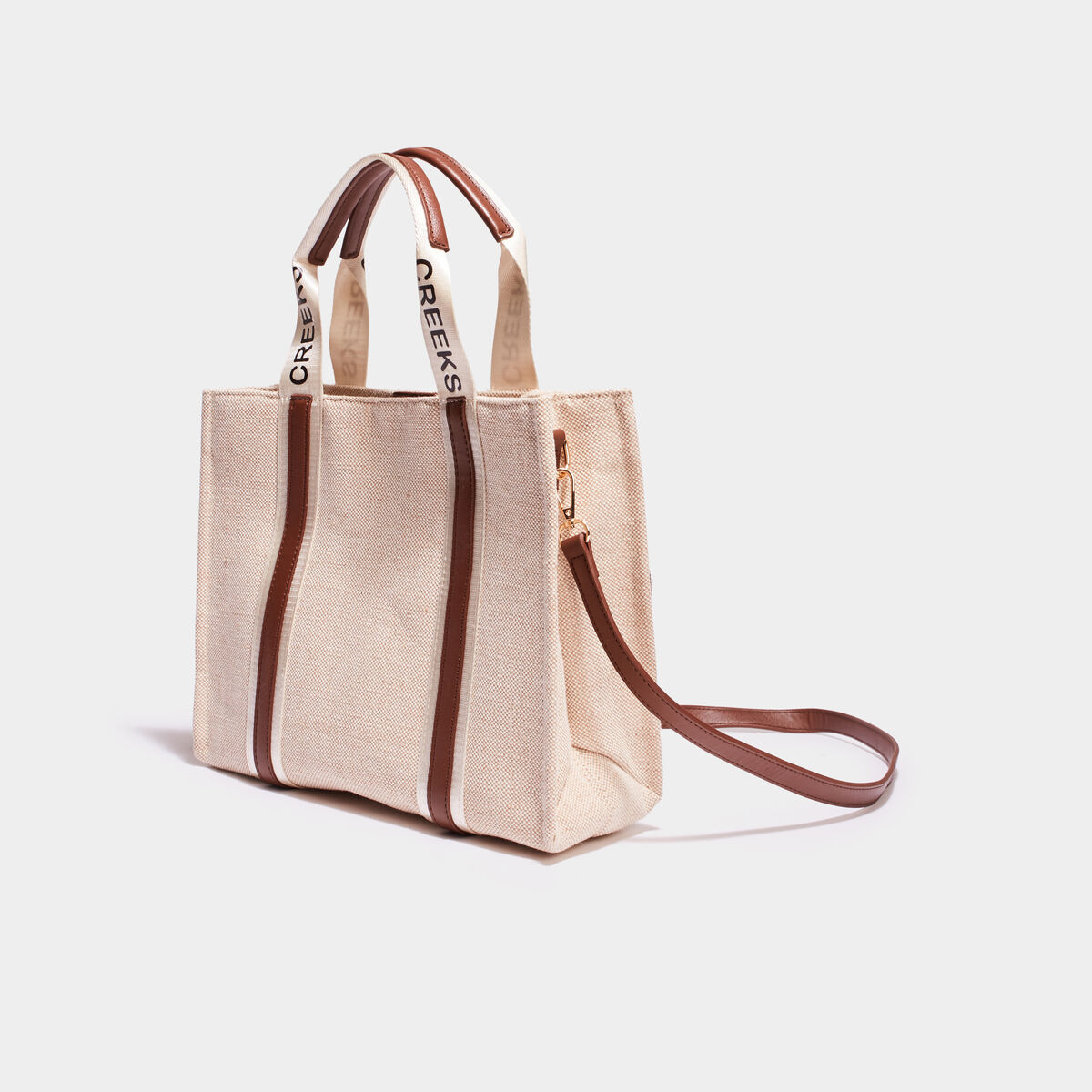 Sac &agrave; main avec bandouli&egrave;re sable femme