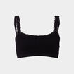 Soutien-gorge brassière côtelé noir femme