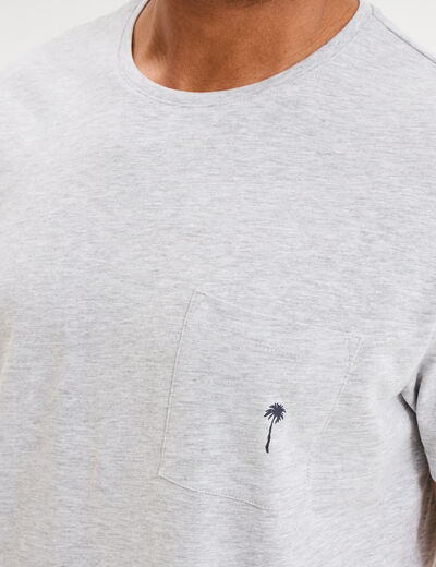 Ensemble pyjama short et t-shirt coton noir homme
