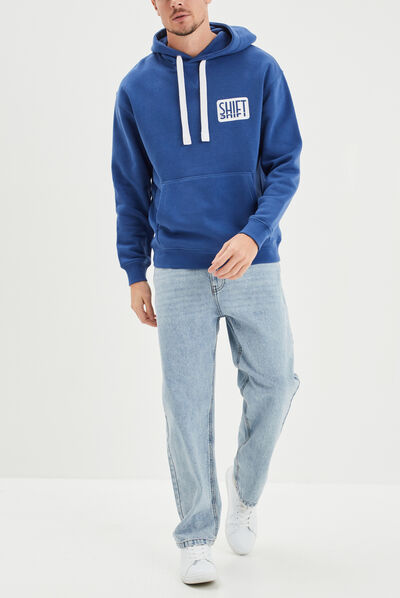 Jeans relaxed Creeks denim bleach homme