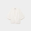 Gilet oversize effet dentelle blanc femme grande taille