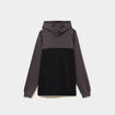 Sweat hoodie &agrave; capuche col ras-du-cou noir homme