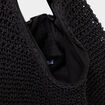 Sac cabas tress&eacute; port&eacute;-&eacute;paule noir femme