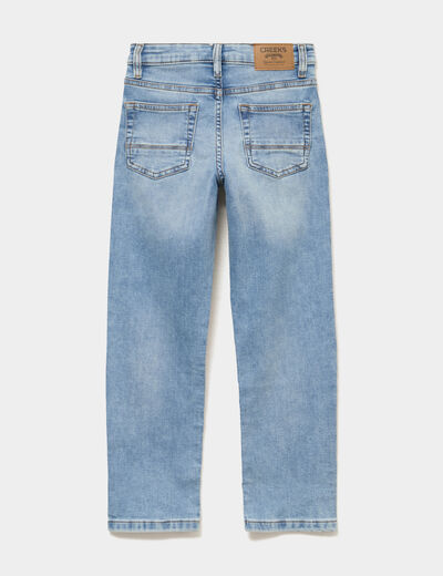 Jeans regular stretch 5 poches denim double stone gar&ccedil;on