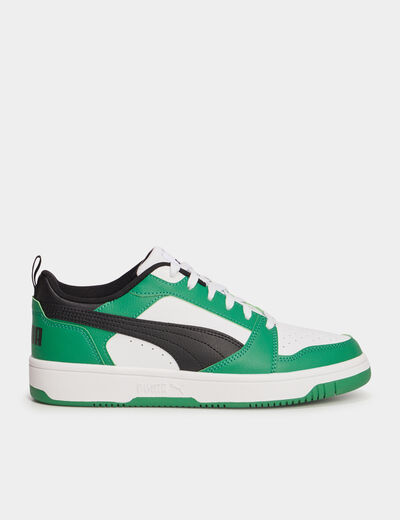 Tennis basses à lacets Puma Rebound vert garçon