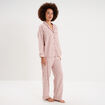 Ensemble pyjama chemise manches longues rose nude femme