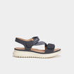 Sandales pied large Confortissimo bleu femme