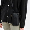 Sac pochette de t&eacute;l&eacute;phone noir femme