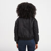 Veste bomber imperméable zippée noir femme
