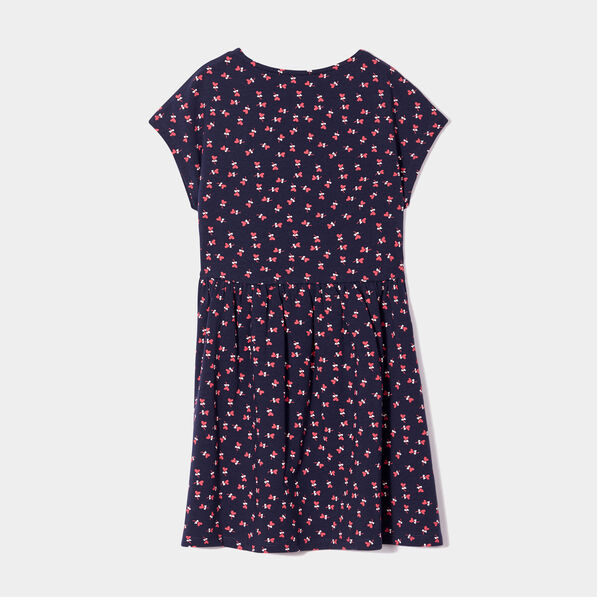 Robe droite sans manches bleu marine fille