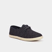 Derbies en toile &agrave; lacets noir femme