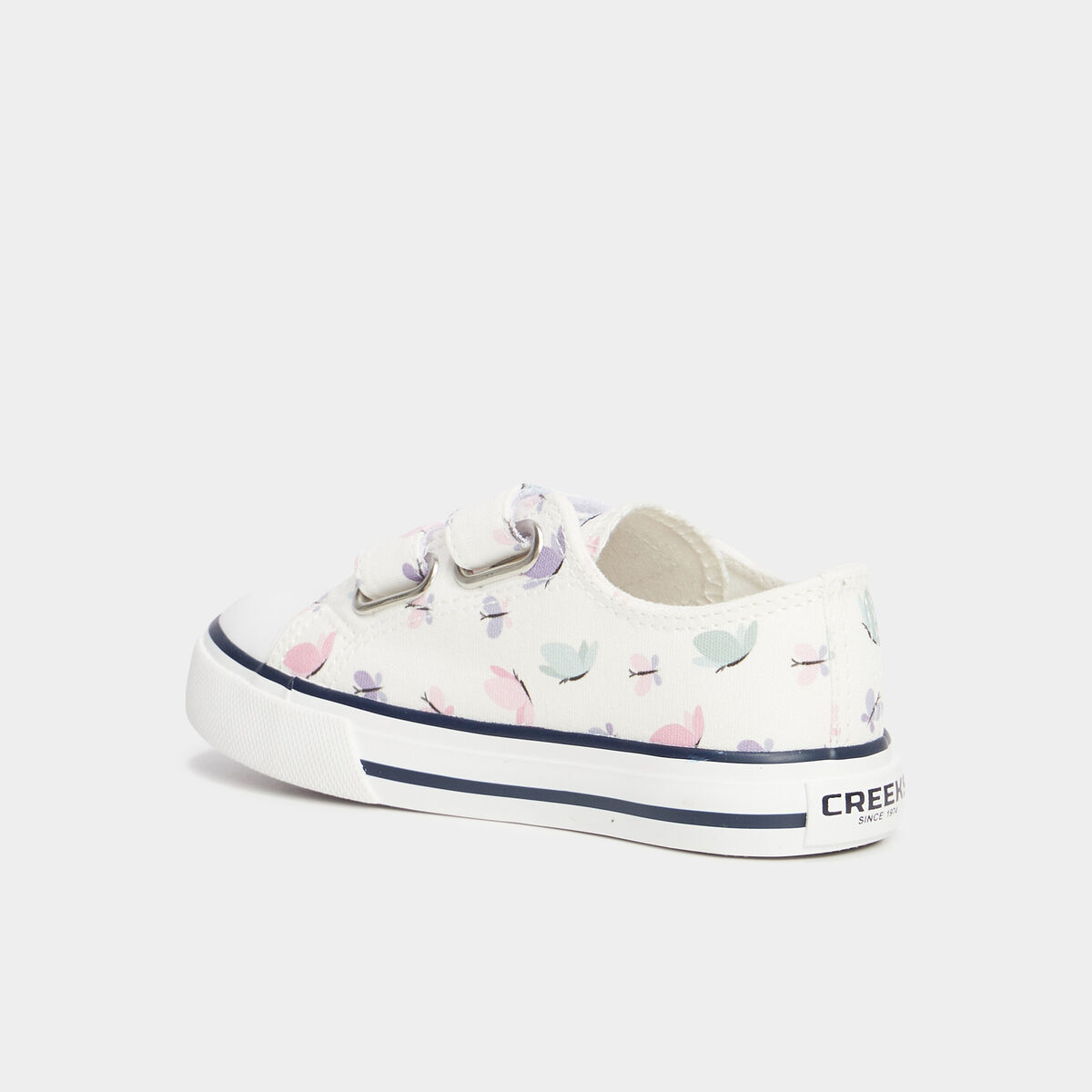 Tennis basses bout renforc&eacute; &agrave; scratchs multicolore fille