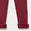 Legging doubl&eacute; chaud bordeaux fille