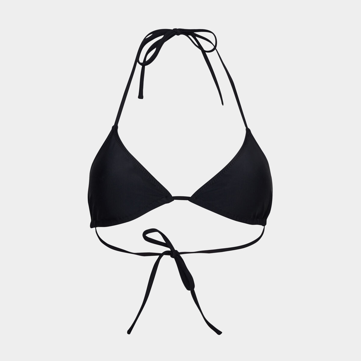 Haut maillot de bain forme triangle noir femme