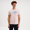 T-shirt manches courtes coton rose pastel homme