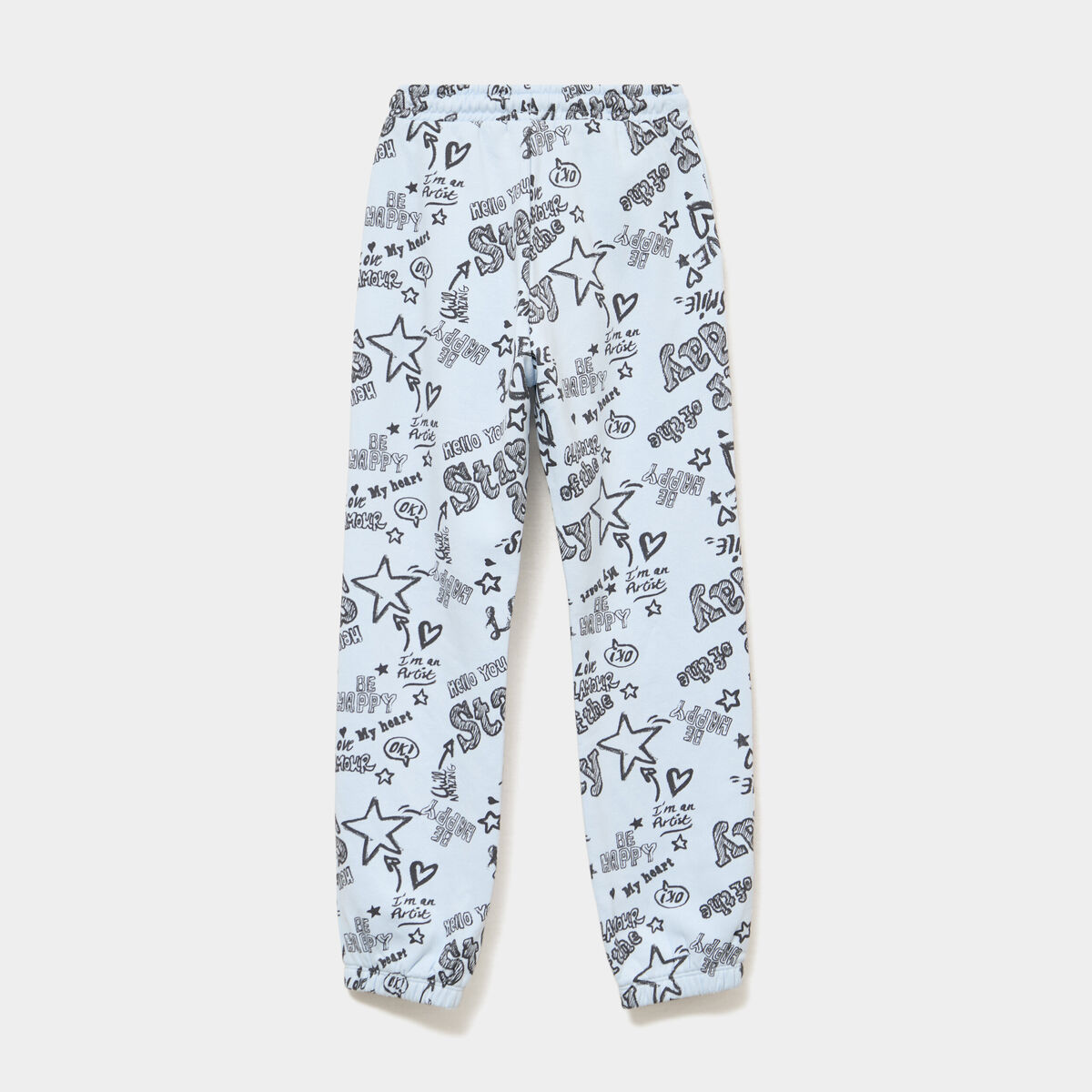 Pantalon de jogging molleton bleu ciel fille