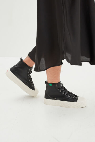 Baskets montantes Kickers Reallife noir femme