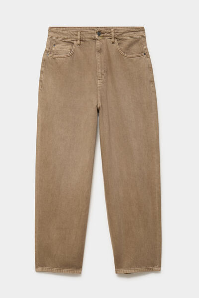 Jean large baggy 5 poches vert kaki homme