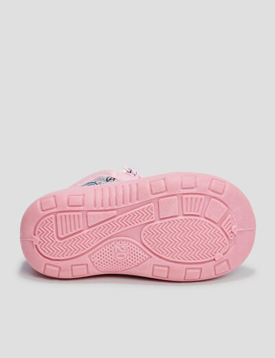 Chaussons bottillons gris bébé fille