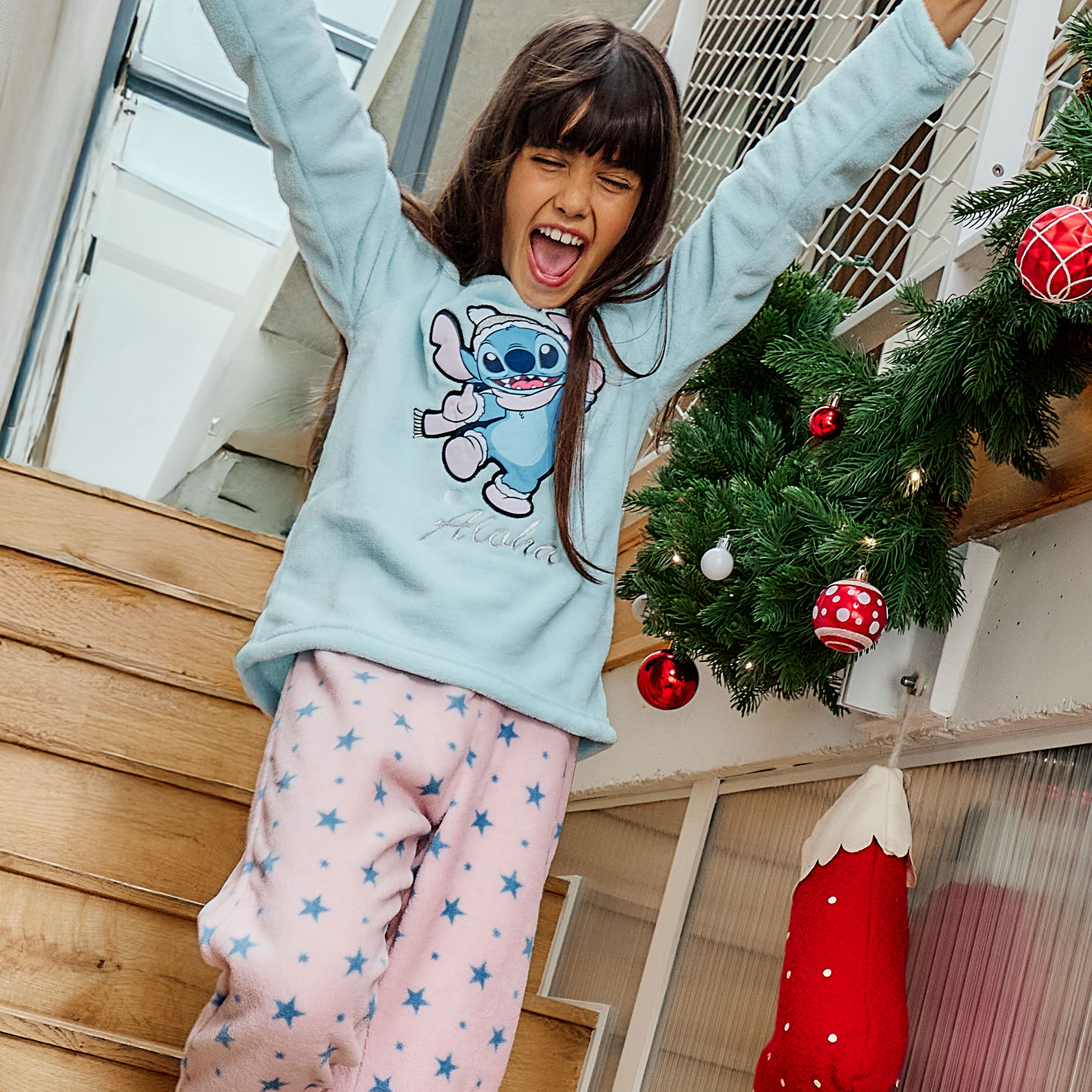 Ensemble pyjama Stitch coffret cadeau bleu fille