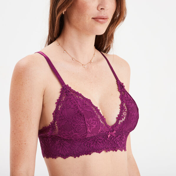Soutien-gorge triangle paddé rouge femme