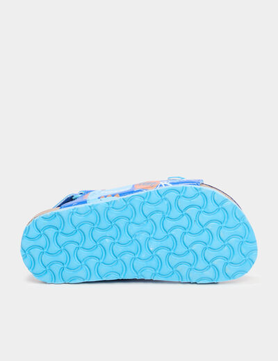 Sandales plates avec brides bleu garçon