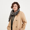 Foulard motif panthère gris femme