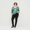Jeans regular taille haute denim noir femme grande taille