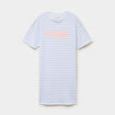 Chemise de nuit manches courtes coton blanc femme