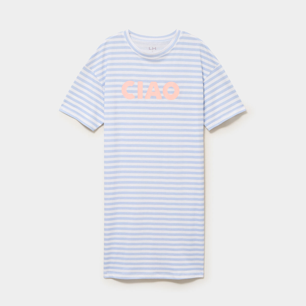 Chemise de nuit manches courtes coton blanc femme
