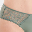 Shorty avec micro dentelle vert kaki femme
